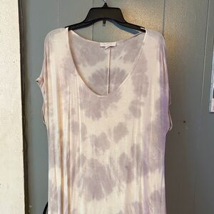 New Directions Soft Purple and White Tie-Dye Dress